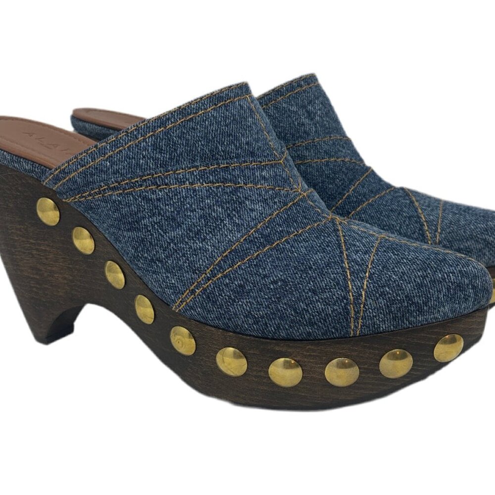 ALAIA Denim Clog Heels Sz-39